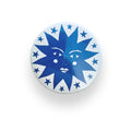 Blue Sun Button Badge