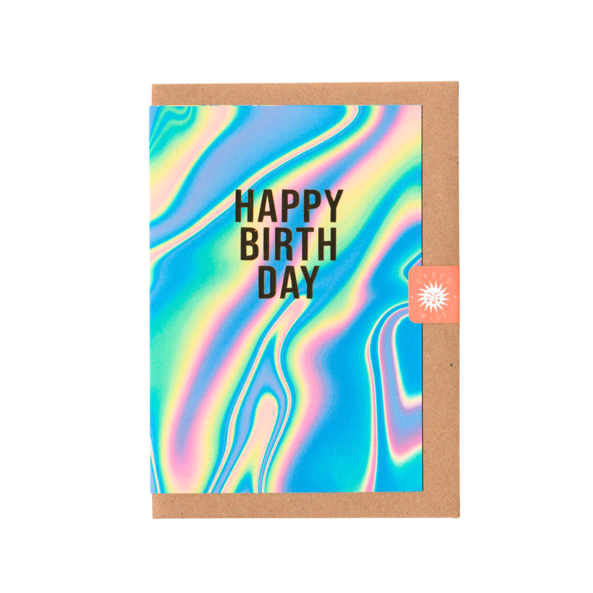 Holographic Swirl Foil Birthday Card