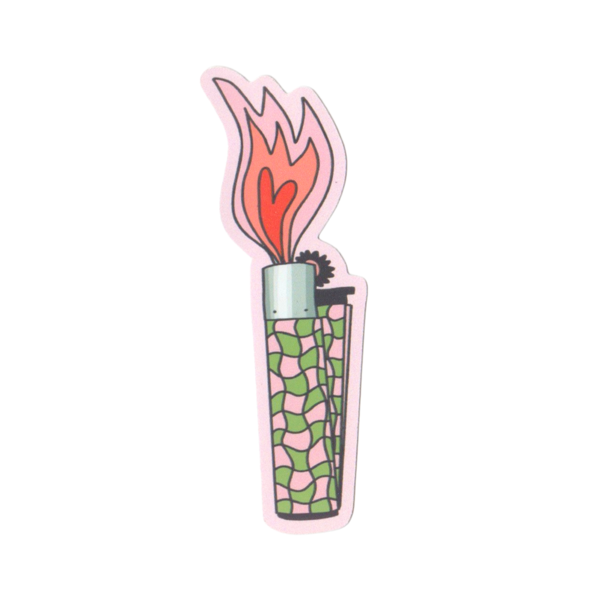Checkered Lighter Sticker