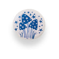 Blue Mushroom Button Badge