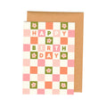 Checkerboard Happy Birthday