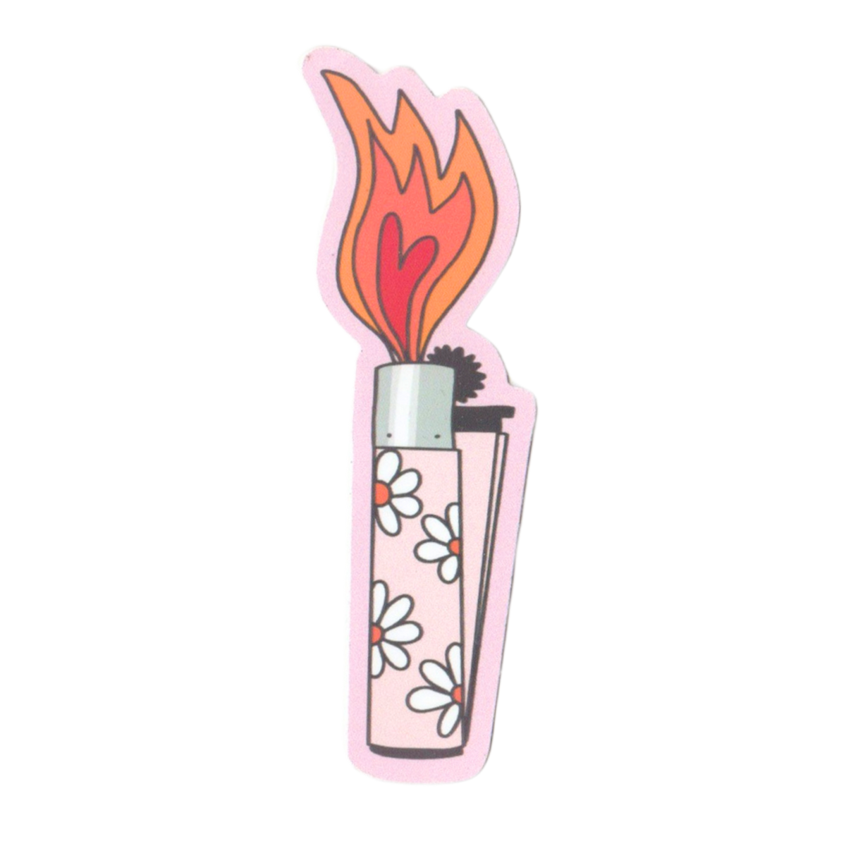 Flower Lighter Sticker