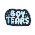 Boy Tears Holographic Water Bottle Sticker
