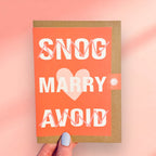 Snog Marry Avoid Engagement Card