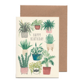 Watercolour Plant Happy Birthday Card