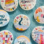 Hot Mess Monster Button Badge