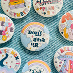 Don't Give Up Button Badge