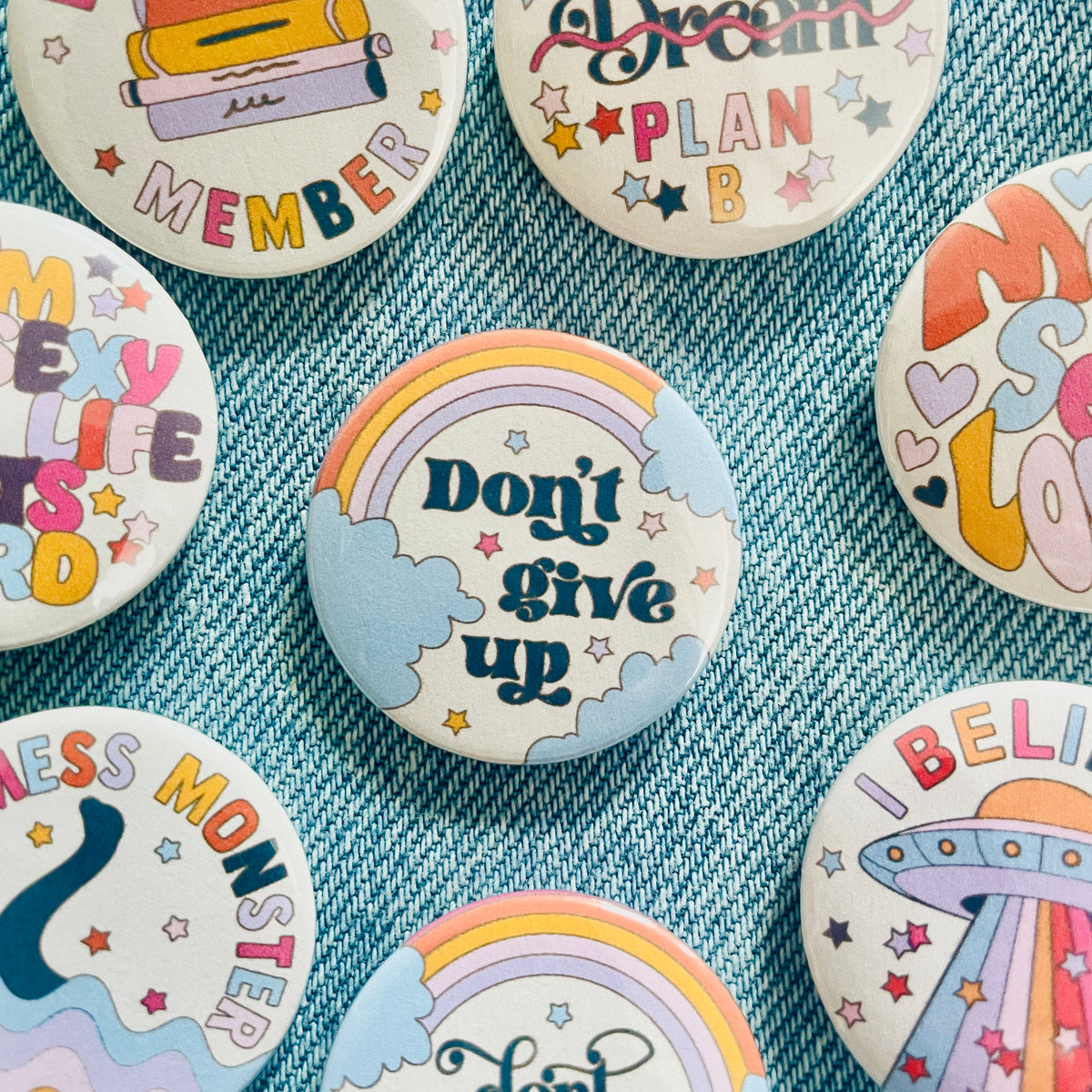 Don't Give Up Button Badge