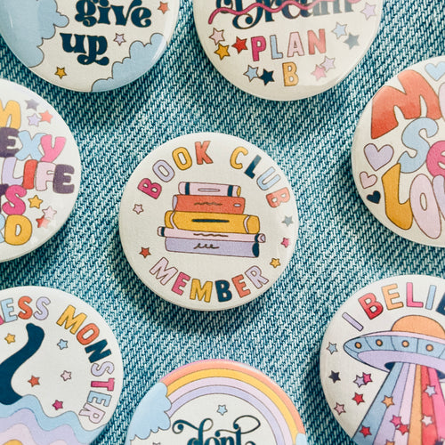Book Club Member Button Badge