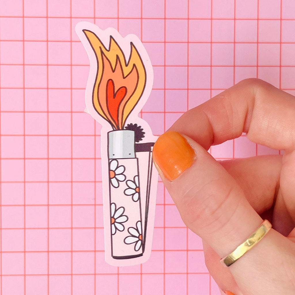 Flower Lighter Sticker