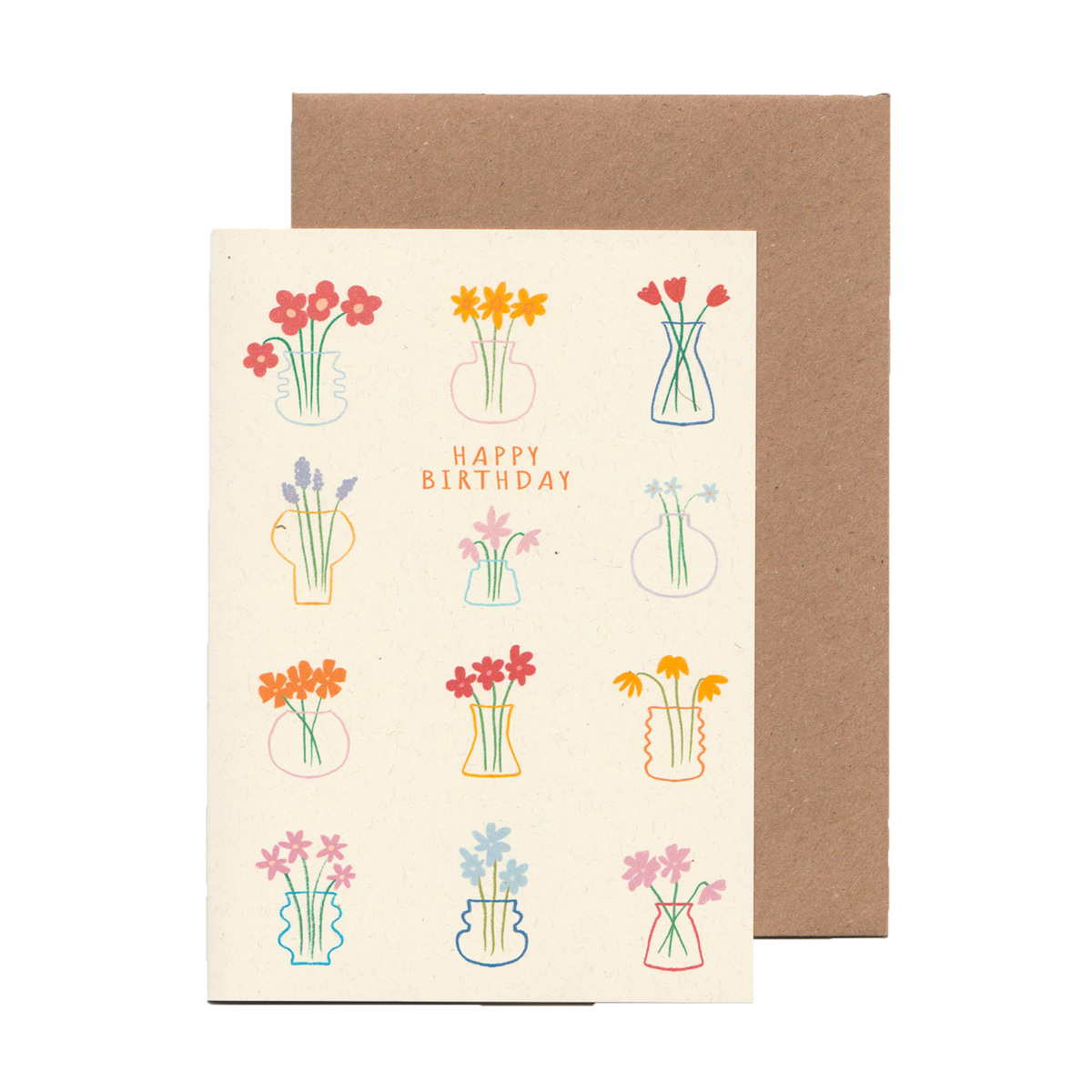 Tiny Vases Happy Birthday