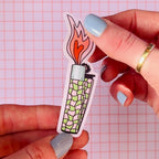 Checkered Lighter Sticker