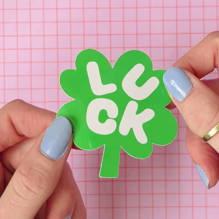 Shamrock Luck Vinyl Sticker