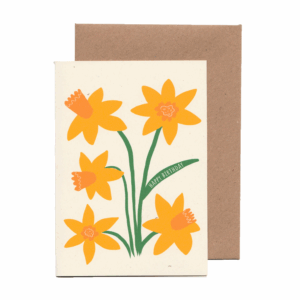 Daffodil Happy Birthday Card