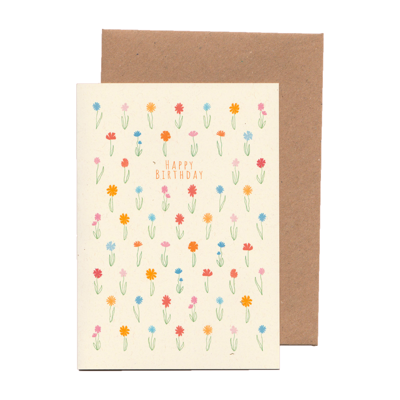 Tiny Flower Stems Happy Birthday