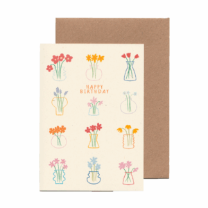 Tiny Vases Happy Birthday